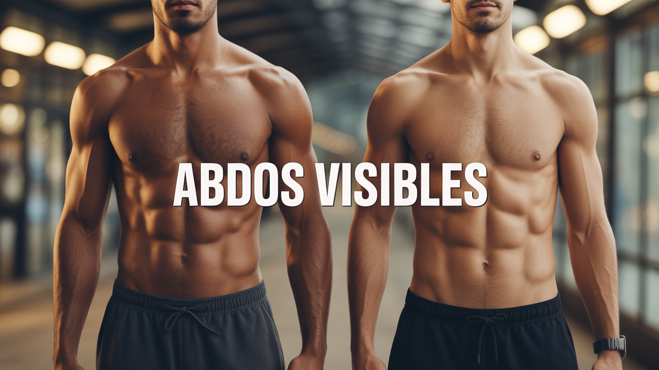 Silhouette torse homme femme abdos visibles