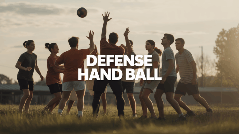 defense handball en action, equipe en mouvement