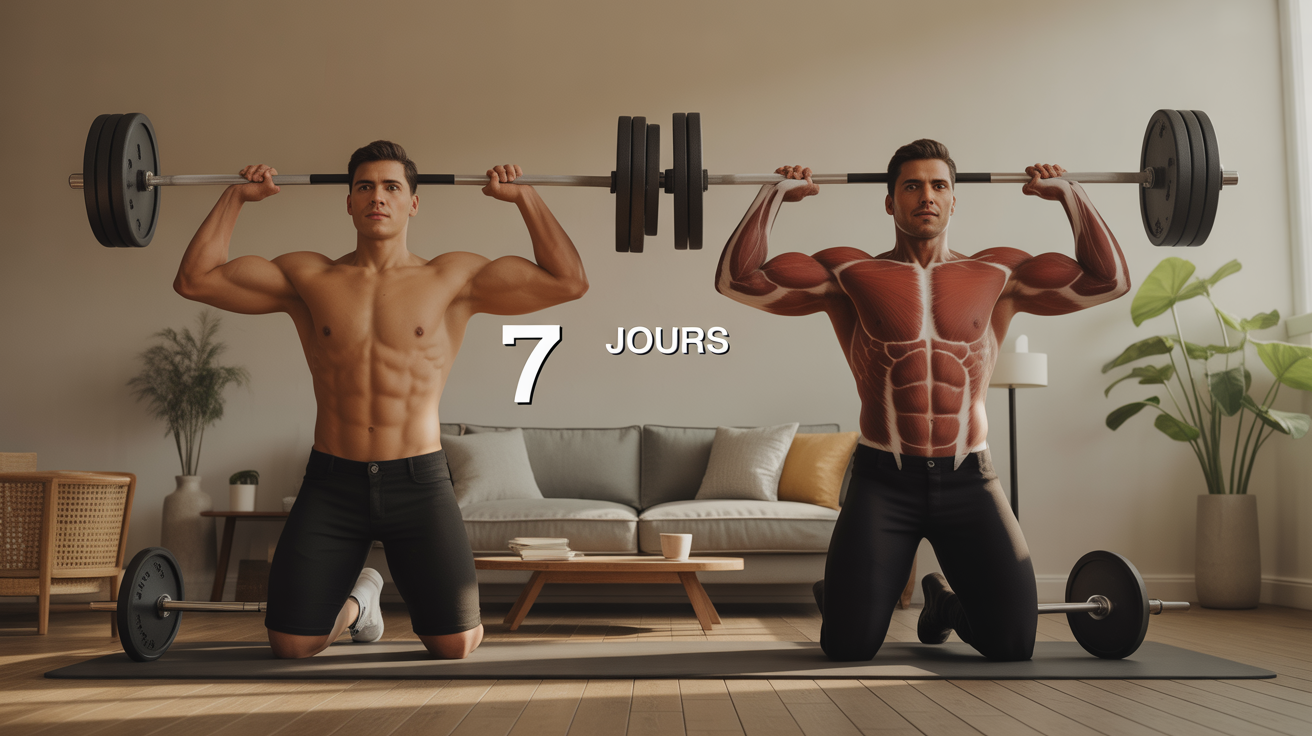 silhouettes effectuant pompes pour pectoraux visibles en 7 jours