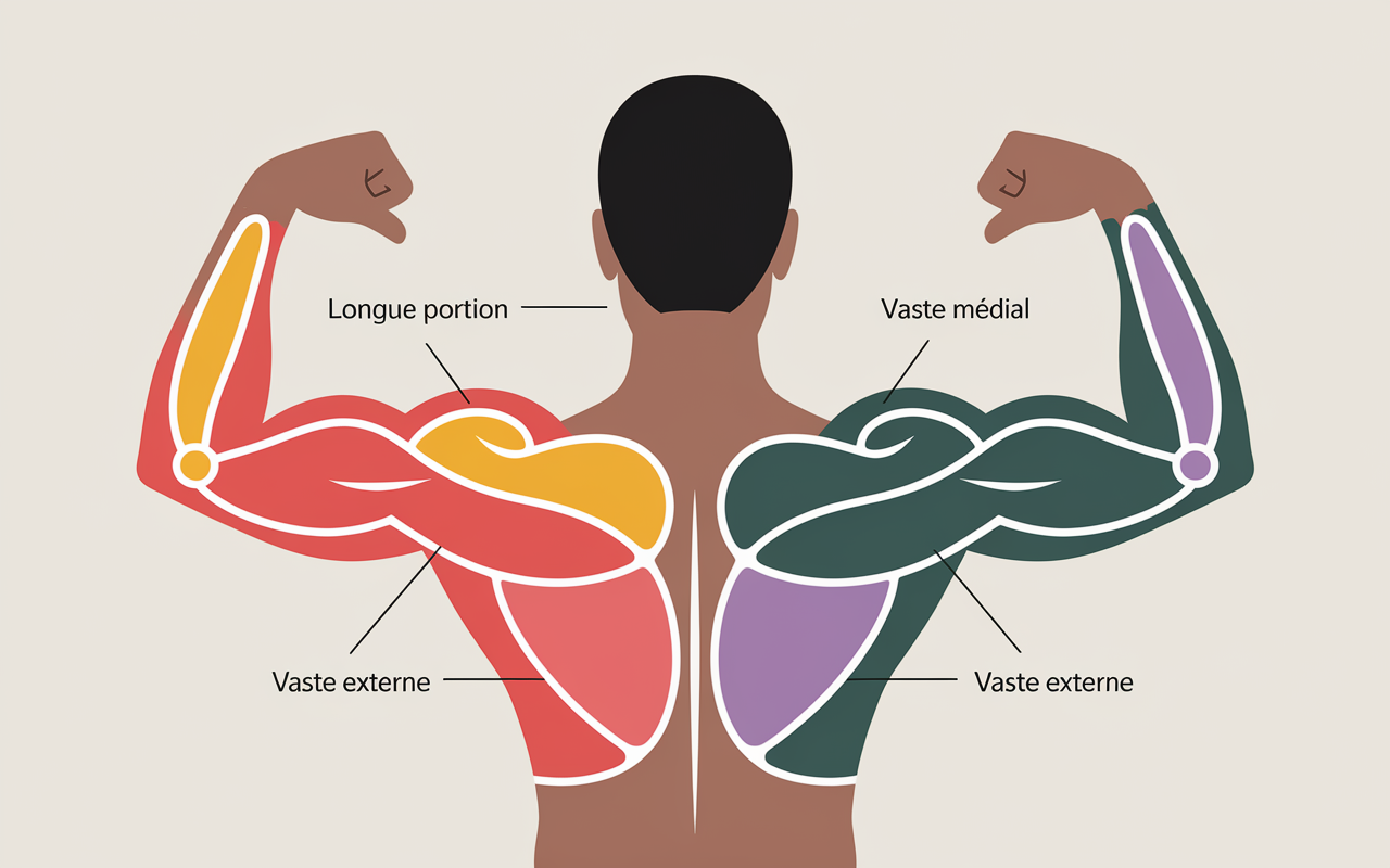 illustration anatomie triceps extension poulie haute