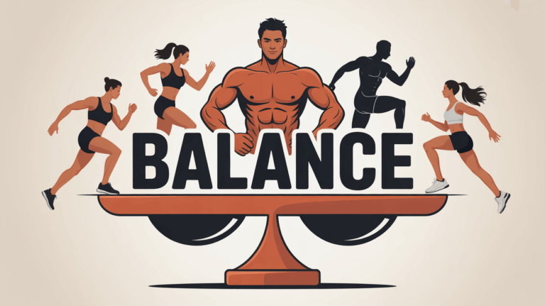 balance sport silhouettes muscle