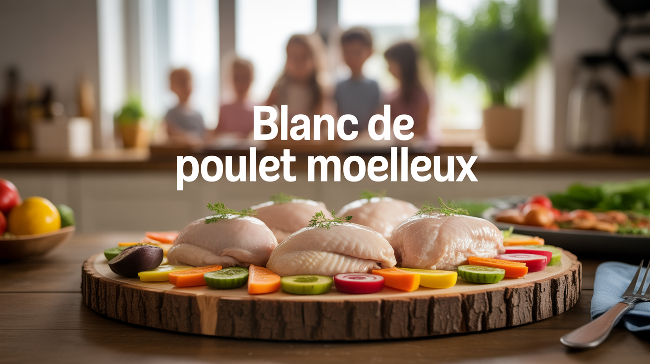 Assiette de blancs de poulet moelleux avec légumes pour repas convivial
