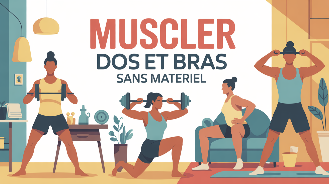 illustration exercices poids du corps sans materiel à la maison