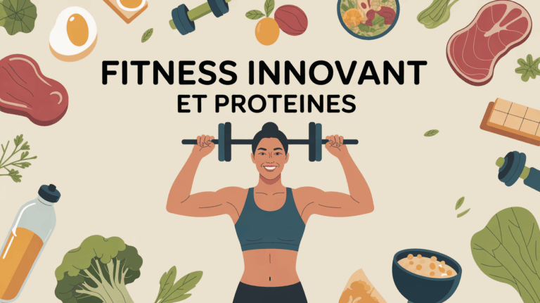 Fitness illustration proteines aliments