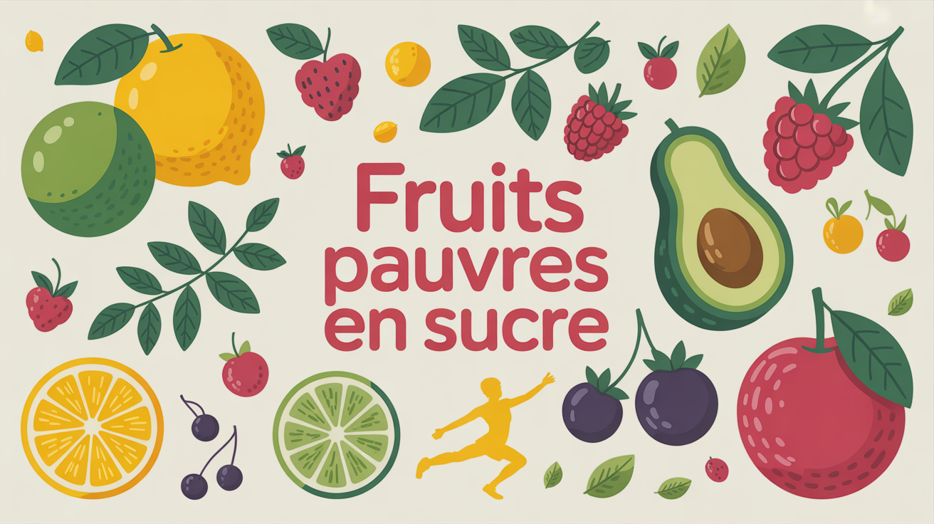 assiette de fruits pauvres en sucre avec citron framboises avocat