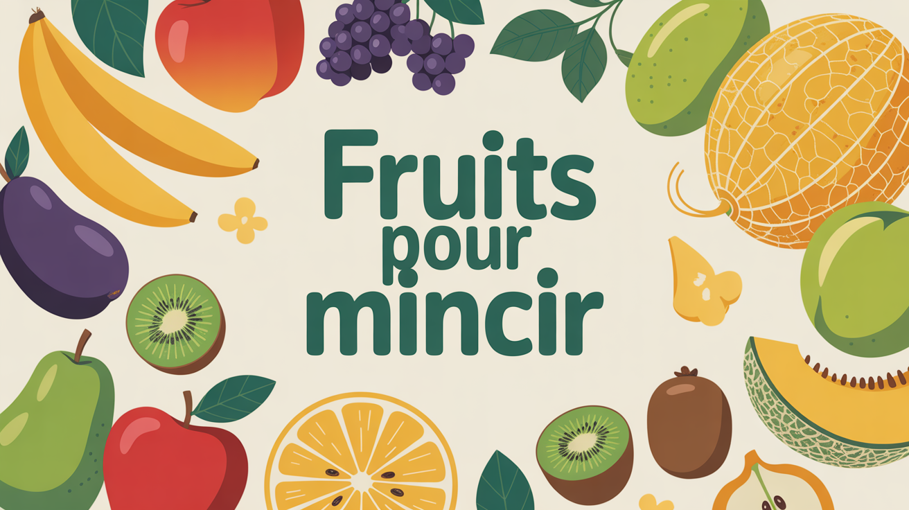 composition de fruits pour mincir avec pommes poires agrumes kiwi baies melon