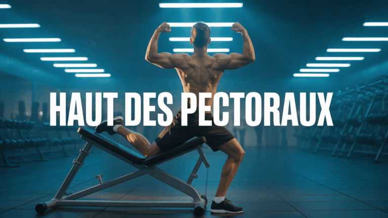 haut des pectoraux musculation banc incliné haltères