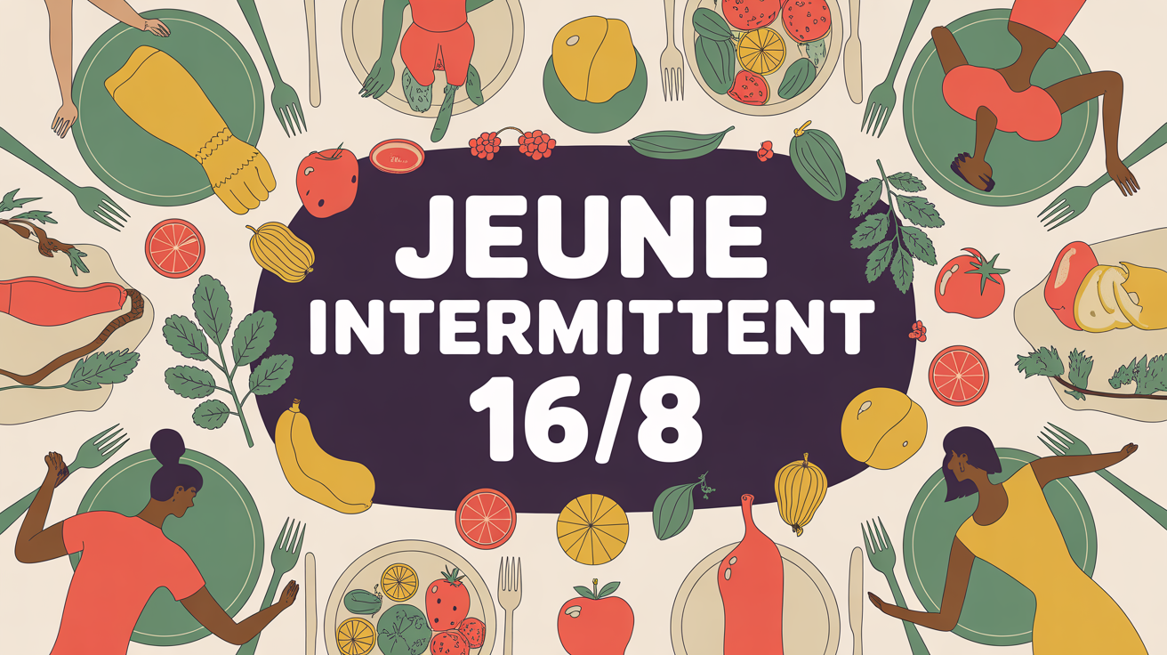 table jeune intermittent 16 8 avec fruits legumes sportifs