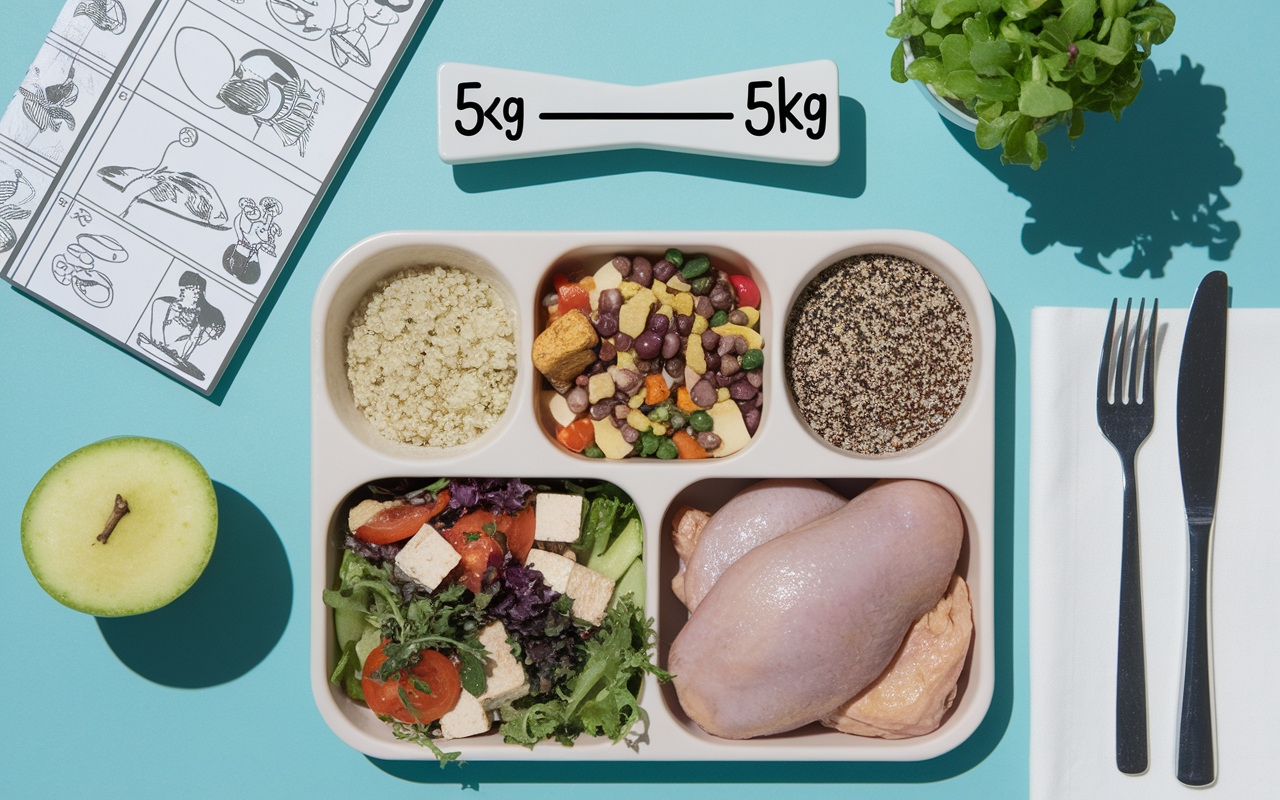Repas équilibre menu structuré 5 kg en 1 mois