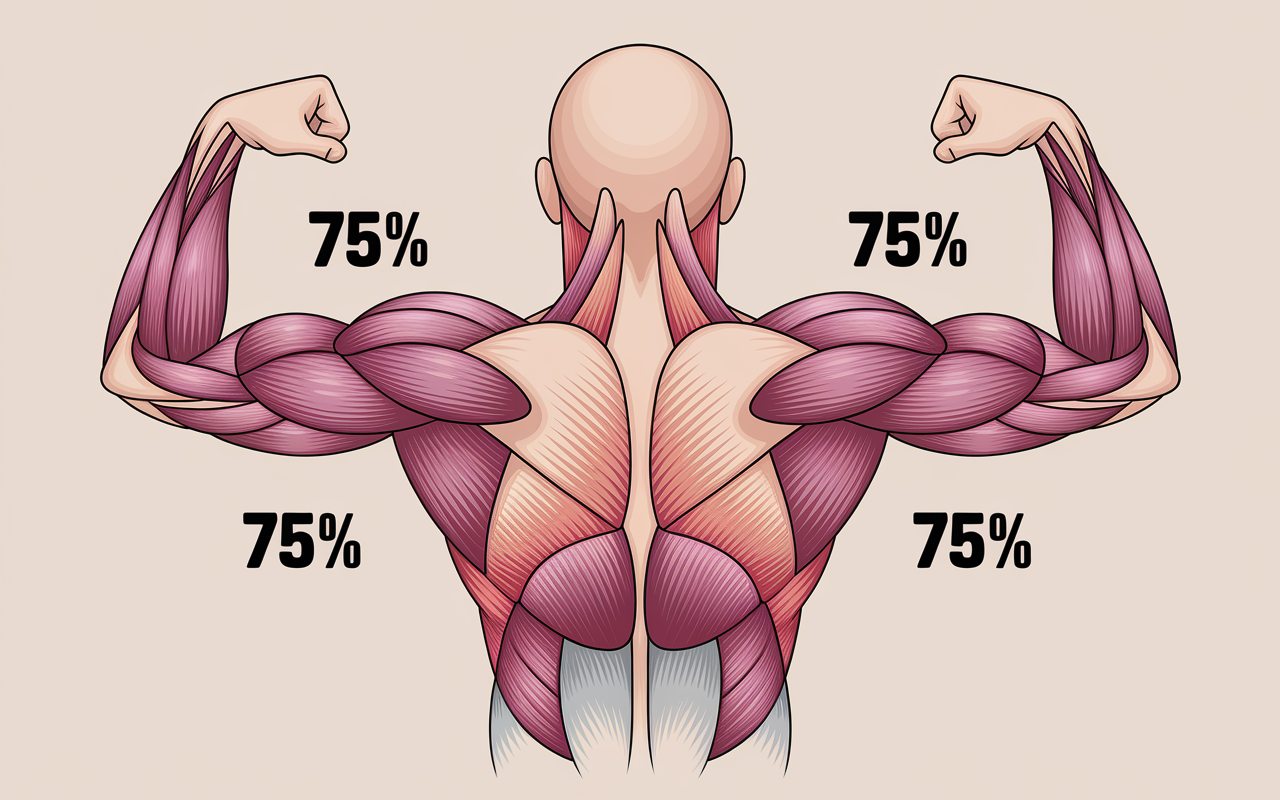 Schéma muscles du dos activés lors du rowing assis à la poulie