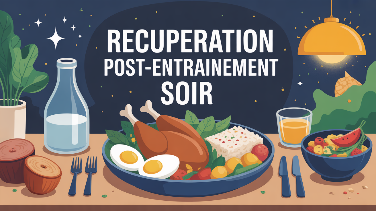 assiette equilibree apres sport soir avec poulet riz legumes