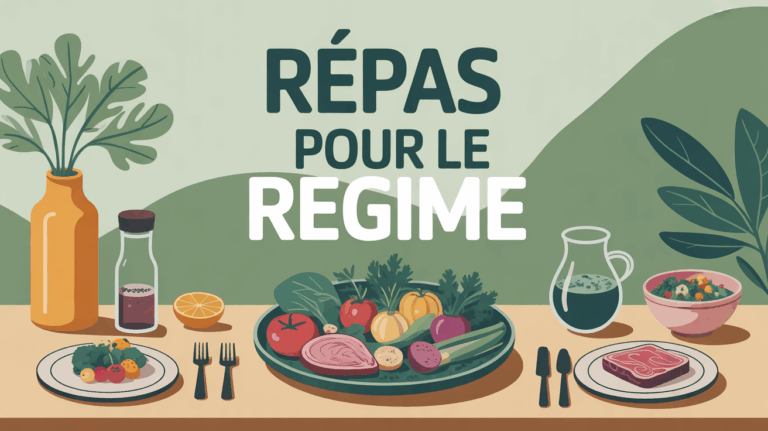 repas pour le regime table équilibrée légumes protéines féculents