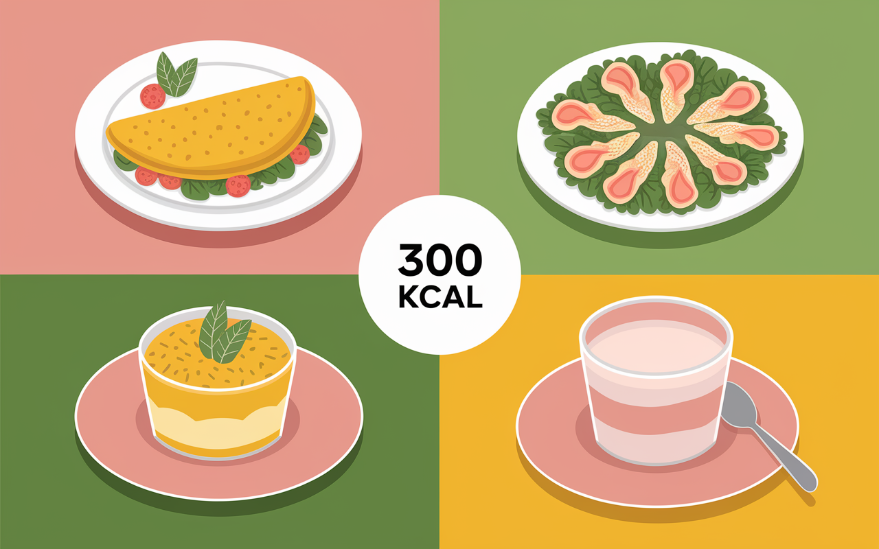 repas pour le regime plats minceur omelette salade dessert 300 kcal