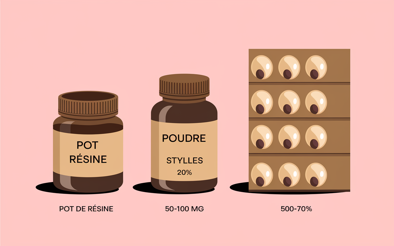 shilajit formats dosage resine gelules poudre