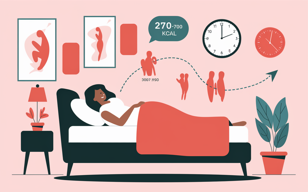 Illustration perte de poids sommeil chiffres kcal