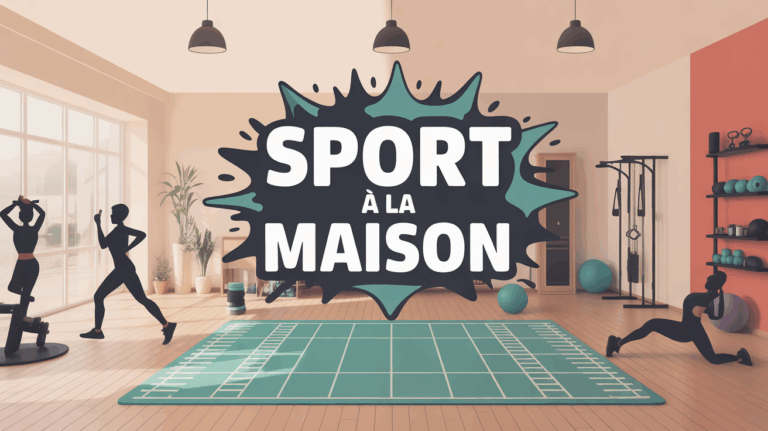 sport a la maison, salon, tapis, illustration moderne