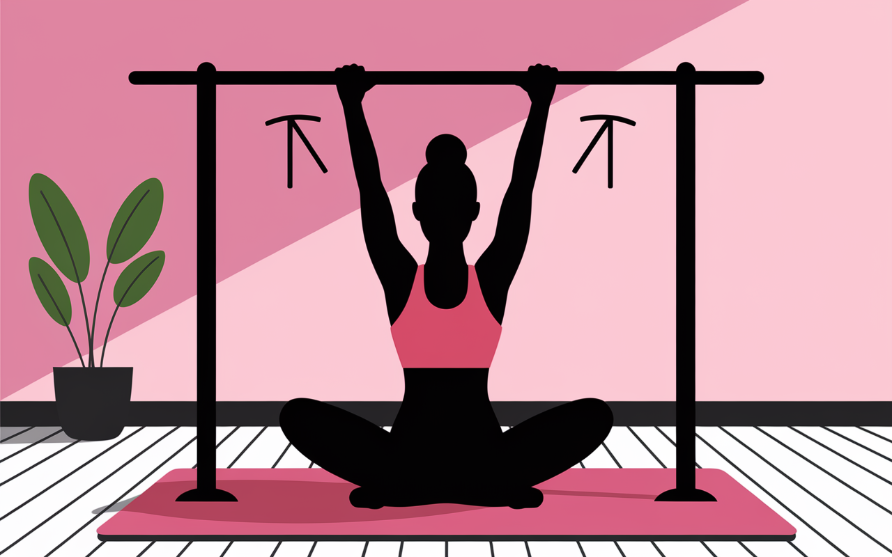 Position correcte tirage vertical poulie haute illustration