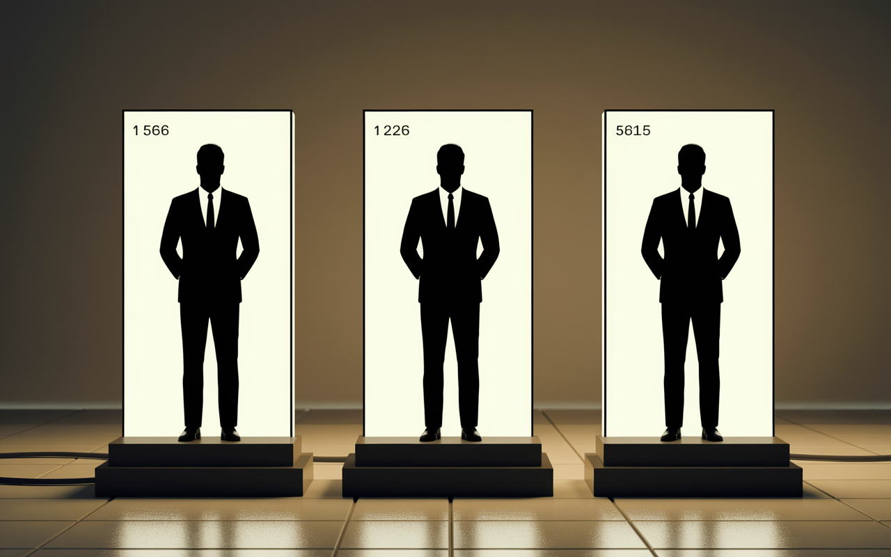 Silhouettes homme poignet tailles moyennes visuel