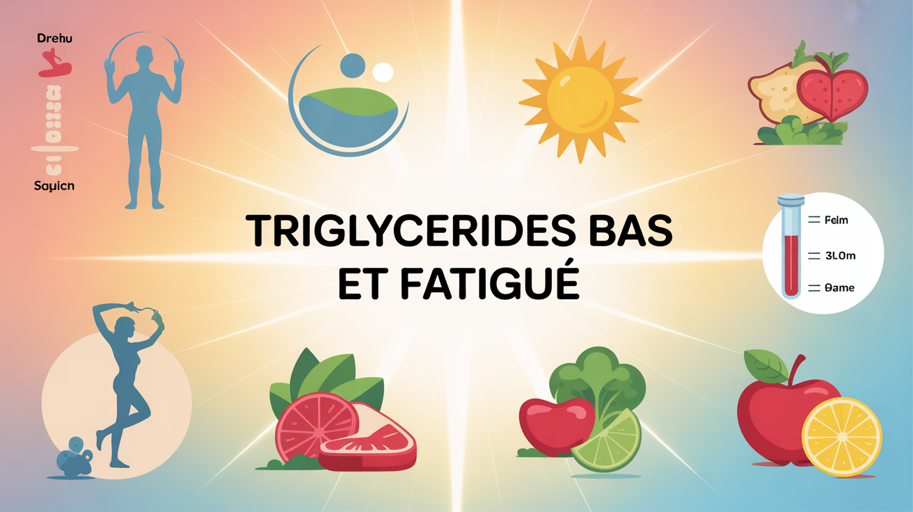 Illustration triglycerides bas fatigue et energie