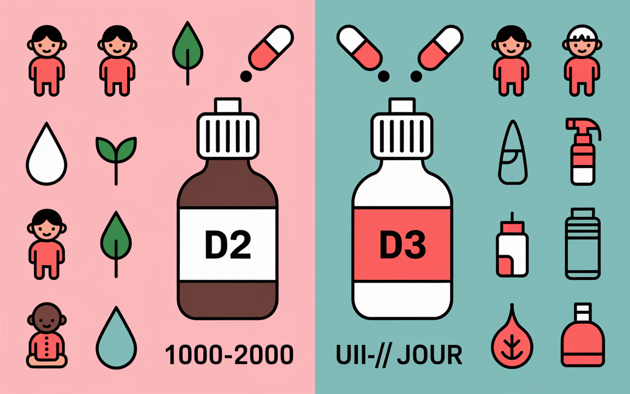 comparatif d2 d3 vitamine d icones profils formats