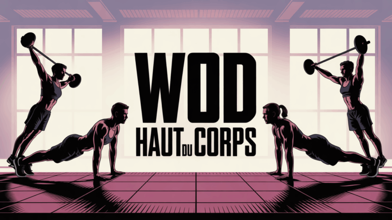 WOD haut du corps silhouettes push-ups dips salon