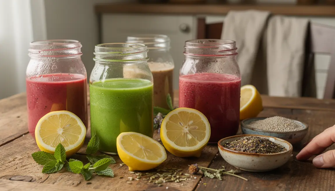 boissons minceur naturelles composition citron menthe gingembre