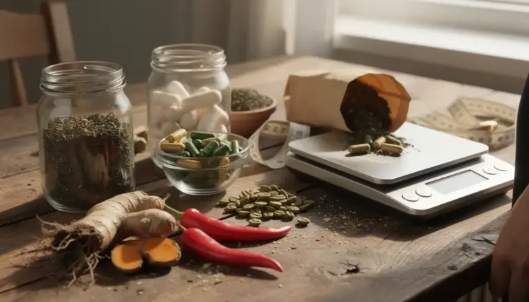 Brûleurs de graisse naturels efficaces posés sur table pour perte de poids