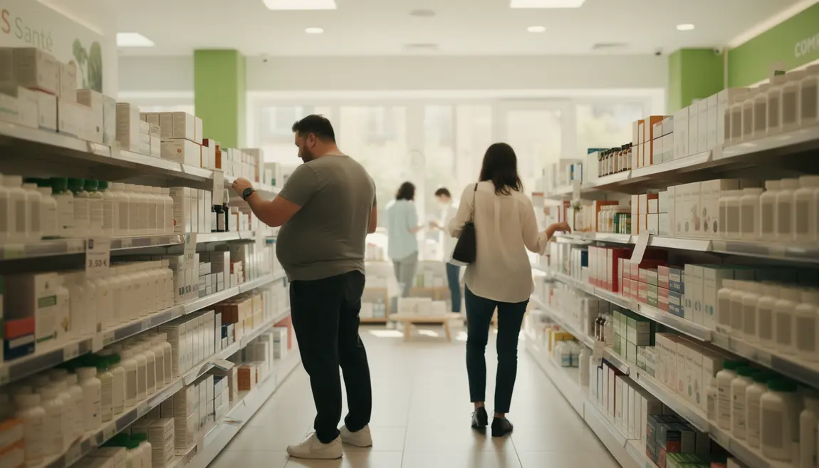 pharmacie moderne avec bruleurs de graisse abdominale