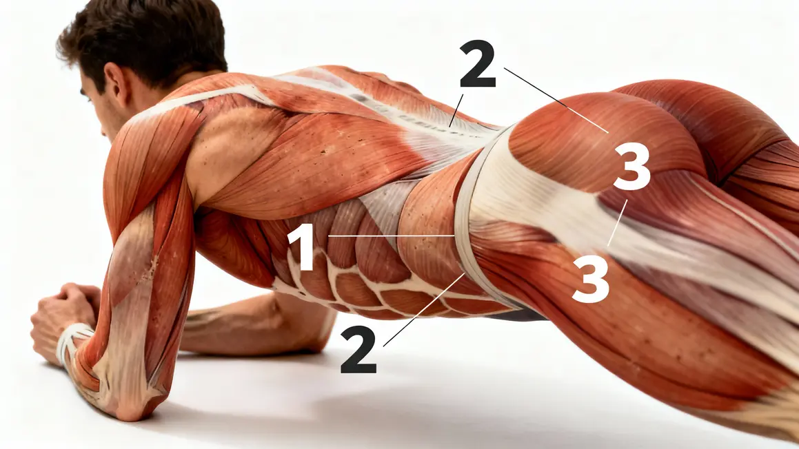 groupes musculaires mountain climber illustration infographie