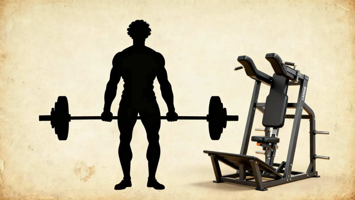 Athlète XIXe et machine hack squat moderne quadriceps