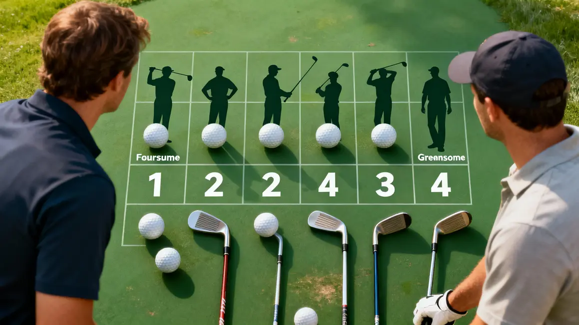 Greensome golf tableau formats equipe