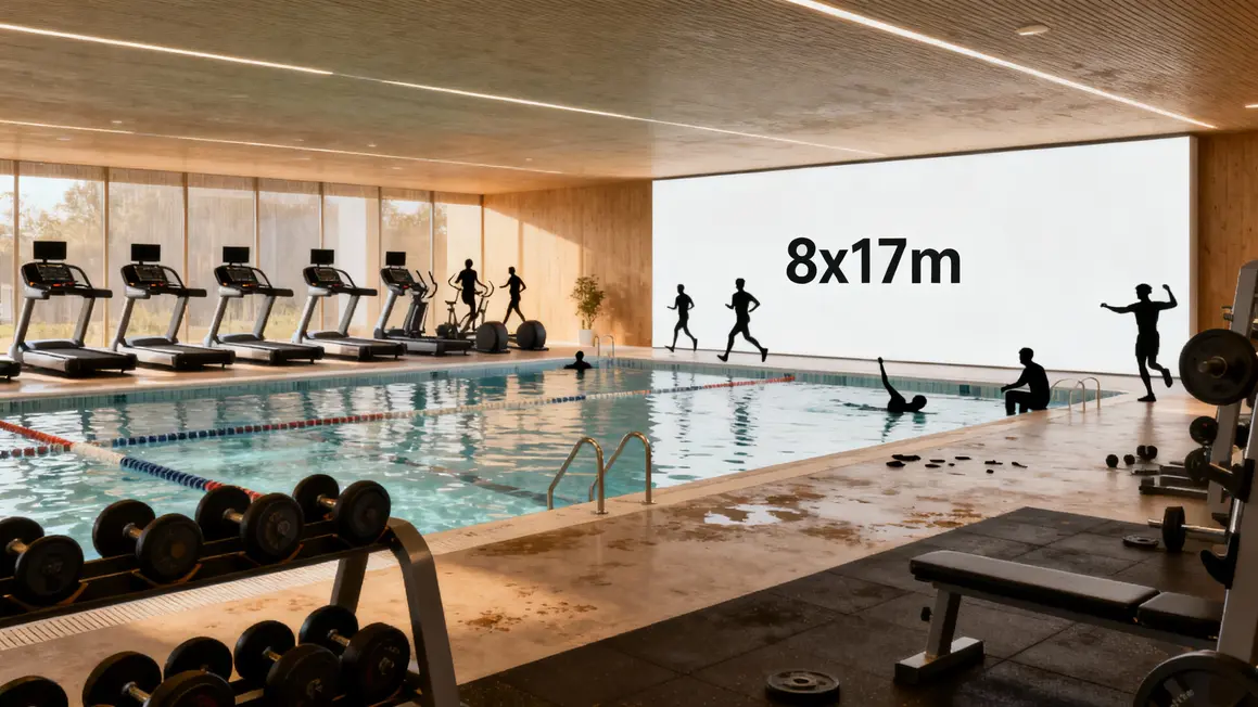 Piscine intérieure et équipements fitness Paris
