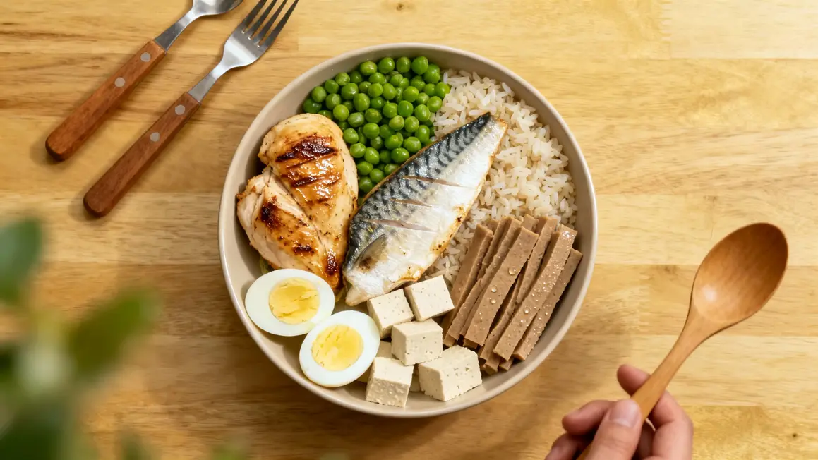 table seche proteine aliments poulet poisson tofu