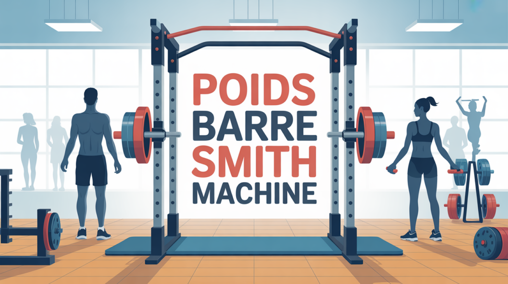 poid barre smith machine stylisée