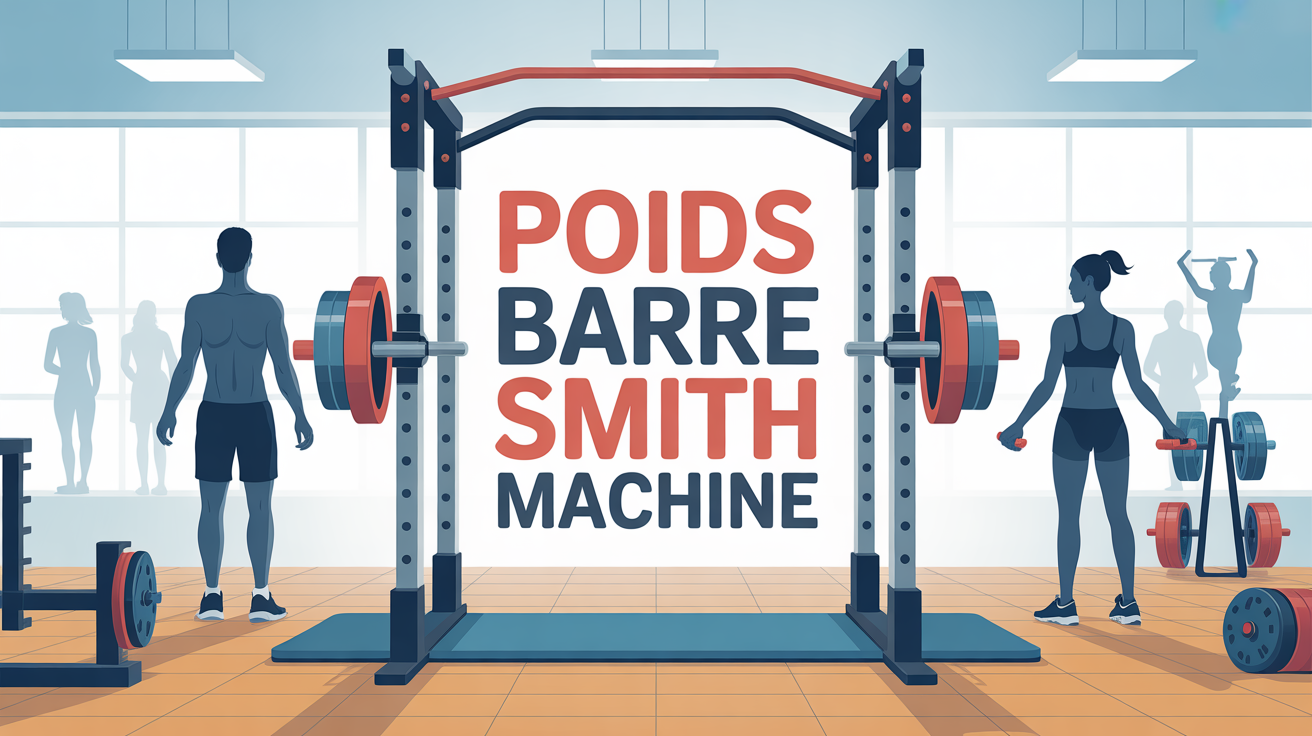 poid barre smith machine stylisée
