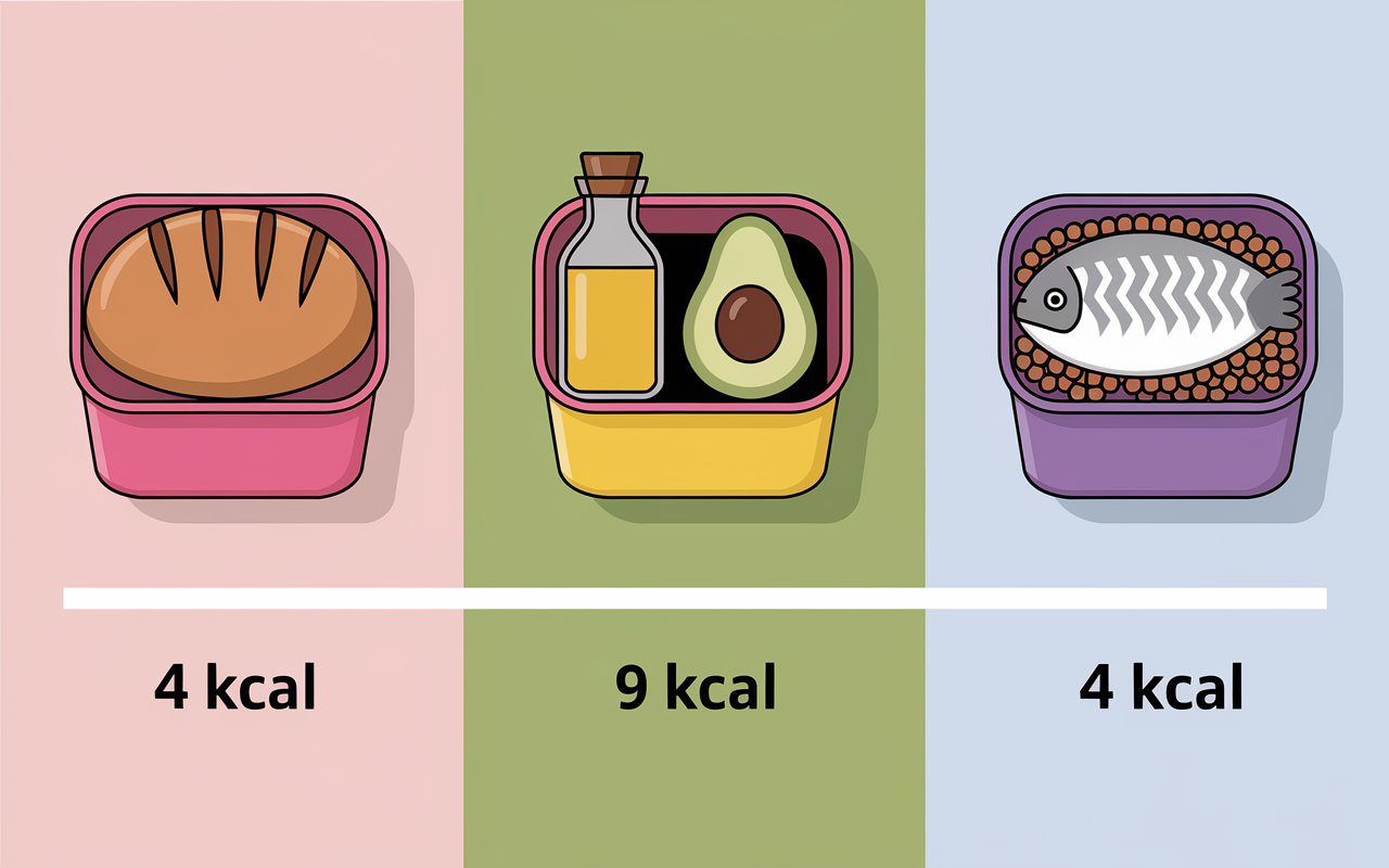 tableau glucide lipide proteine, image infographic calories