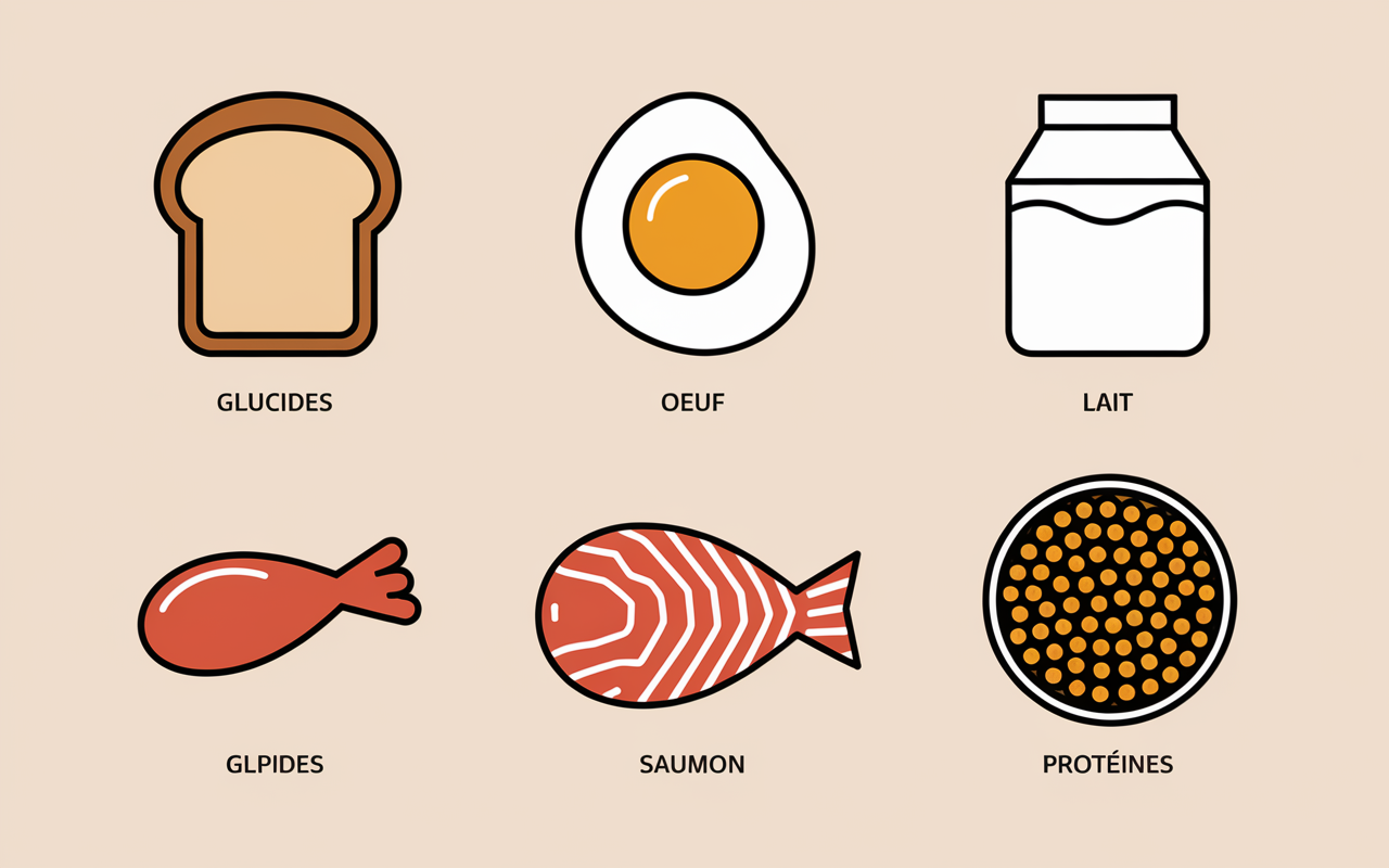 tableau glucide lipide proteine, aliments riches glucides lipides proteines