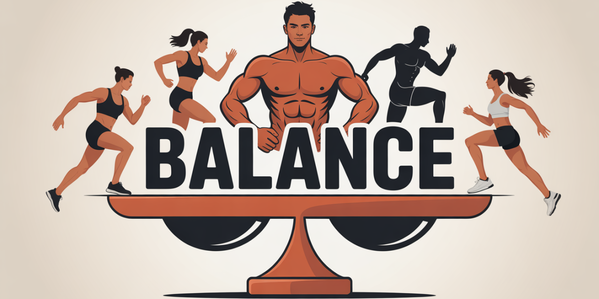 balance sport silhouettes muscle