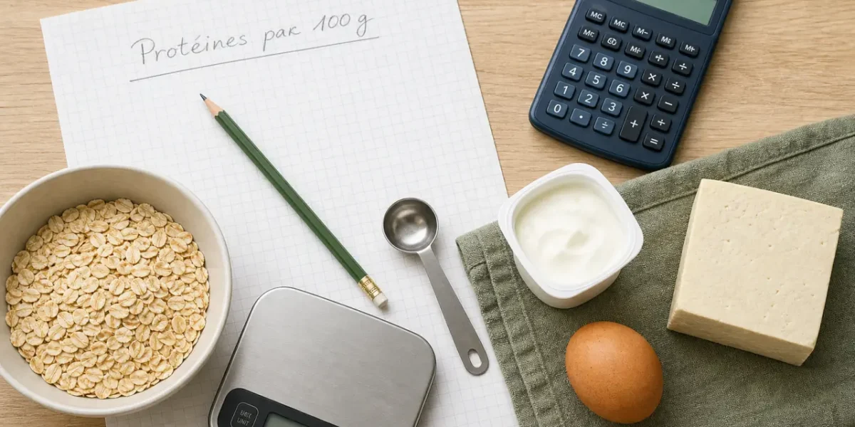 Calcul proteine par aliment : protéines par 100 g, aliments et tableau
