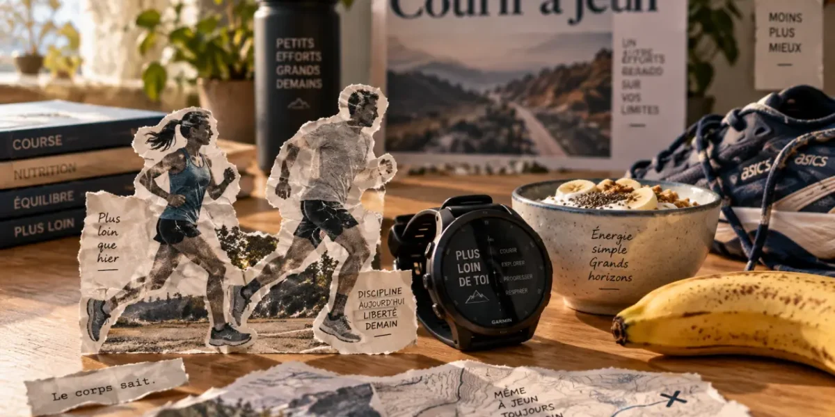 Courir avant ou apres manger : montre, yaourt et banane, digestion