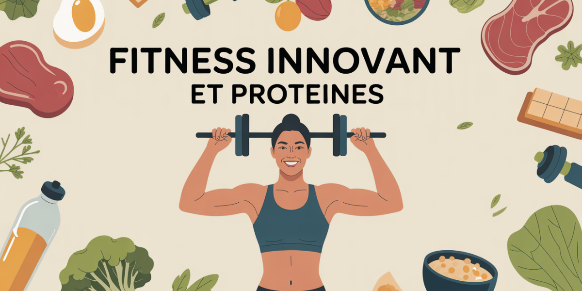 Fitness illustration proteines aliments