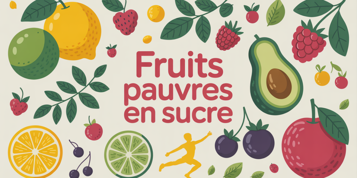 assiette de fruits pauvres en sucre avec citron framboises avocat