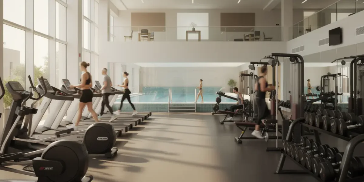 Salle de fitness lumineuse haut de gamme Paris