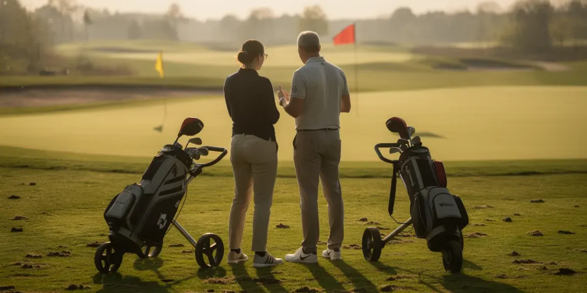 Greensome golf deux joueurs strategie equipe parcours
