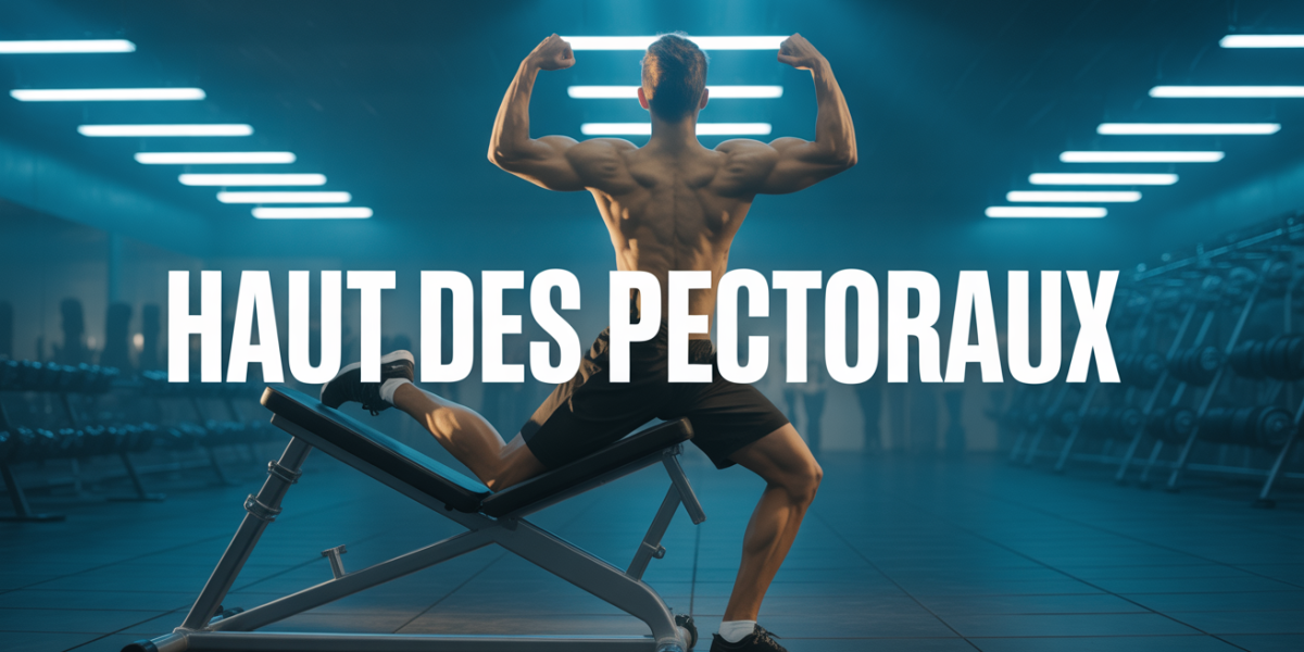 haut des pectoraux musculation banc incliné haltères