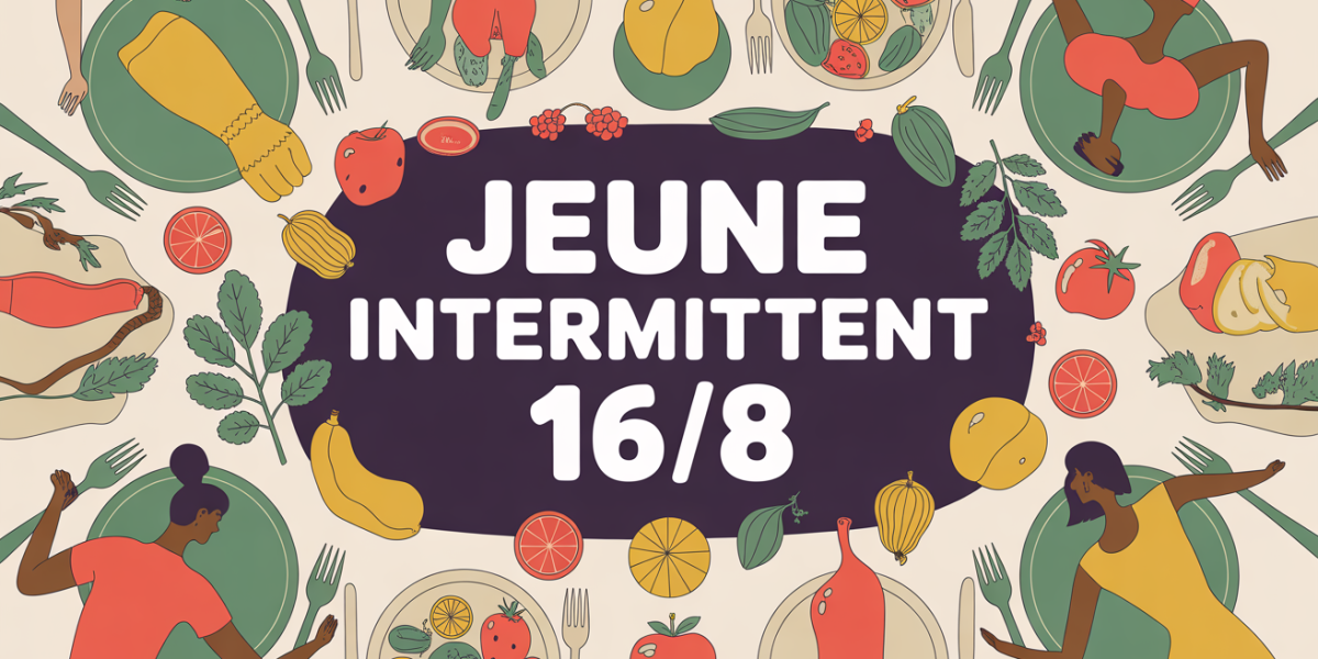 table jeune intermittent 16 8 avec fruits legumes sportifs