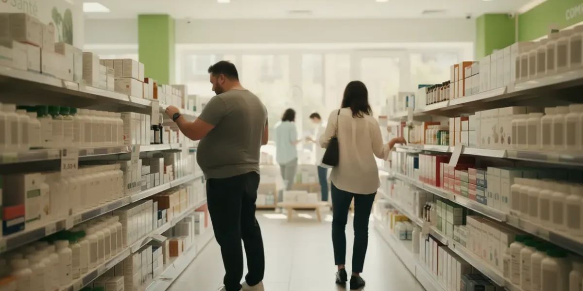 pharmacie moderne avec bruleurs de graisse abdominale