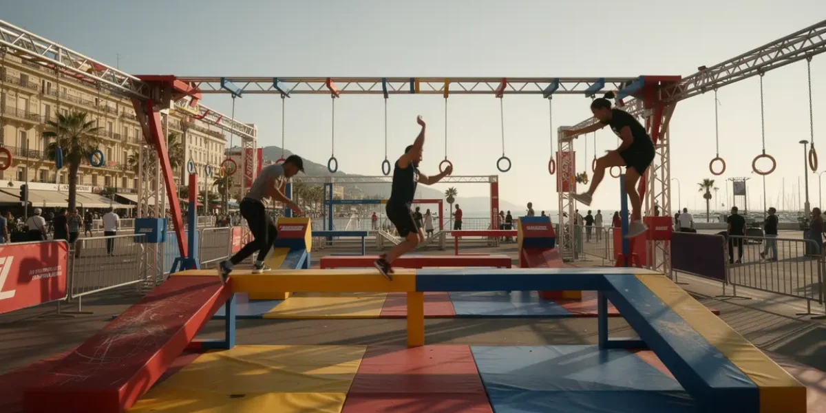 Parcours Ninja Warrior Cannes obstacles sportifs plein air