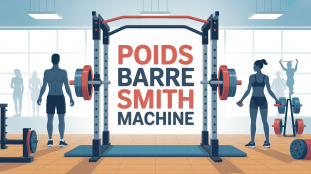 poid barre smith machine stylisée