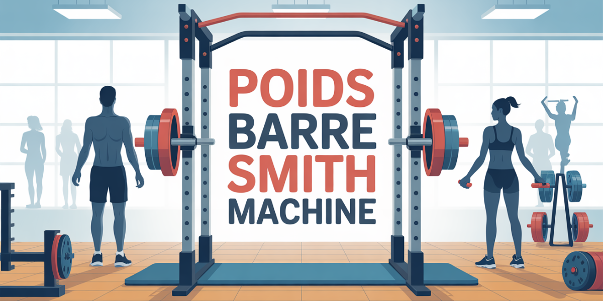 poid barre smith machine stylisée